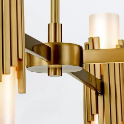 Kronleuchter Metall Glas 83,8 cm breit Modern verstellbar