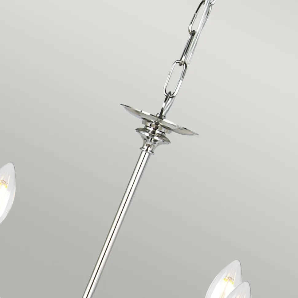 Kronleuchter Metall Kristall 6-armig CANDELA 6