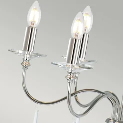 Kronleuchter Metall Kristall 6-armig CANDELA 6