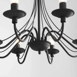 Kronleuchter Metall Schwarz Rustikal E14 Esszimmer