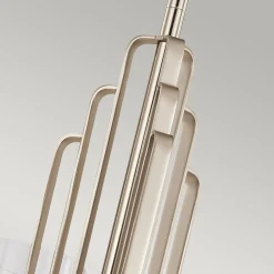 Kronleuchter mit Schirm Ø 45, 9cm Jugendstil Metall Glas