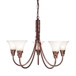 Kronleuchter ROHDIN Rustikal 5x14 kürzbar Lampe