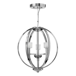 Kronleuchter rund Ø 45,7 cm mit G9 LED Metall Glas 3000 K