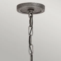 Kronleuchter Rustikal Glas Metall E27 D: 77,2 cm rund