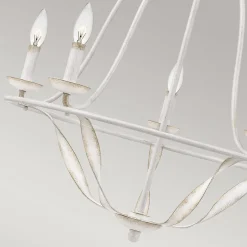 Kronleuchter Rustikal Shabby Weiß Ø 63,6 cm 5x E14