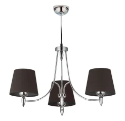 Kronleuchter Schwarz Chrom ALAION Ø70cm Esstisch