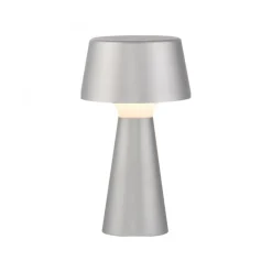 LED Akku Tischlampe dimmbar Touch IP54 28,9 cm Silber
