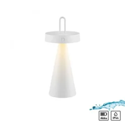 LED Akku Tischlampe Dimmer Touch IP44 2700 K 28,9 cm