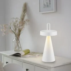 LED Akku Tischlampe Dimmer Touch IP44 2700 K 28,9 cm