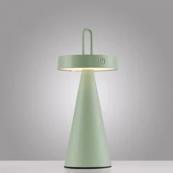 LED Akku Tischlampe Dimmer Touch Grün IP44 28,9 cm