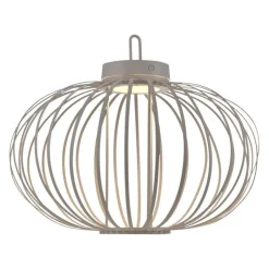 LED Akku Tischlampe IP44 Greige dimmbar Touch 2 W 37 cm