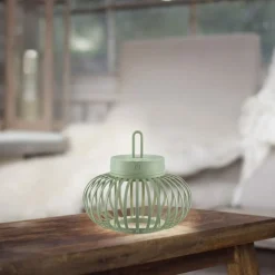 LED Akku Tischleuchte Dimmer Touch 22 cm IP44 2 W Grün