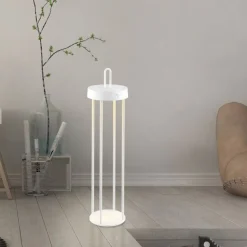 LED Akku Tischleuchte Metall dimmbar IP44 2700 K Weiß