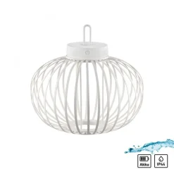 LED Akku Tischleuchte Weiß Dimmer Touch 33 cm IP44 2 W