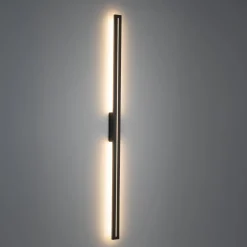 LED Außenlampe Wand Metall Grau IP65 H:121 cm indirekt
