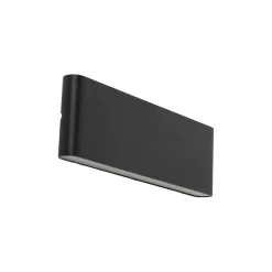 LED Außenlampe Wand Metall Schwarz 30 cm IP54 Up Down