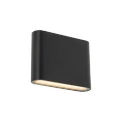 LED Außenwandleuchte Aluminium Schwarz IP54 Up Down