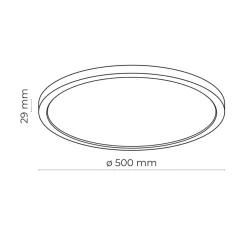 LED Badezimmerlampe Decke Dimmer 3 Lichtmodi IP54 rund Ø50cm