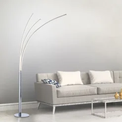 LED Bogenleuchte in Chrom Metall 6 W 733 lm 215 cm XXL