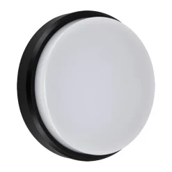 LED Deckenlampe außen IP65 B: 17,5 cm Schwarz Weiß rund klein