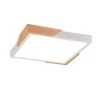 LED Deckenlampe Holz 3000 K B:31,5 cm Weiß Natur eckig