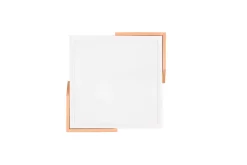 LED Deckenlampe Holz 3000 K B:31,5 cm Weiß Natur eckig