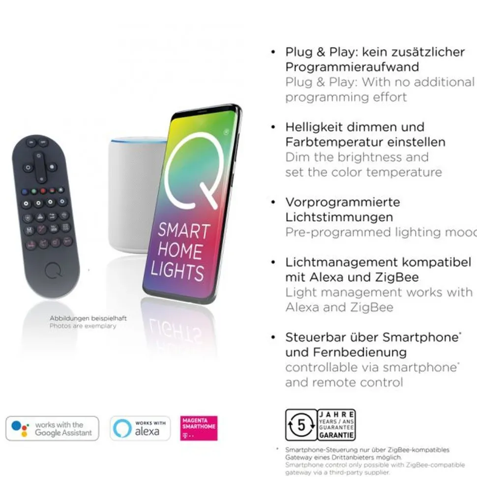 LED Deckenlampe in Silber dimmbar RGB 2900 lm L:114 cm