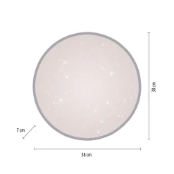 LED Deckenlampe Nachthimmel Silber Ø38 cm 20 W dimmbar