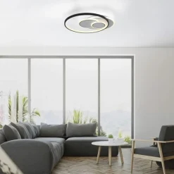 LED Deckenlampe Ringe Weiß Schwarz warmweiß 3000 K 27 W