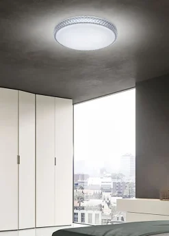 LED Deckenlampe rund Ø 40 cm Sternenhimmel 4000 K Weiß