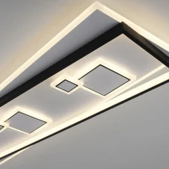 LED Deckenlampe Weiß Schwarz warmweiß 3000 K 97,5 cm