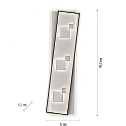 LED Deckenlampe Weiß Schwarz warmweiß 3000 K 97,5 cm