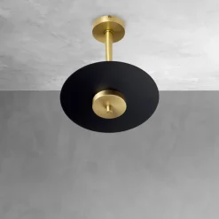 LED Deckenleuchte 2700 K 1150 lm D: 23 cm rund Messing Eisen