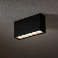 LED Deckenleuchte außen Aluminium IP54 Schwarz 10 W
