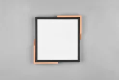 LED Deckenleuchte Holz 2400 lm B:31,5 cm Schwarz Natur