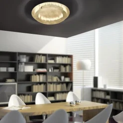 LED Deckenleuchte in Blattgold Metall 3000 lm Ø50 cm