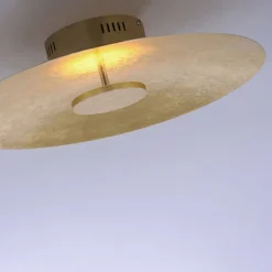 LED Deckenleuchte Metall dimmbar in Blattgold 3000 K