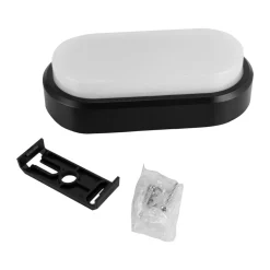 LED Deckenleuchte oval IP65 Schwarz Weiß 4200 K außen