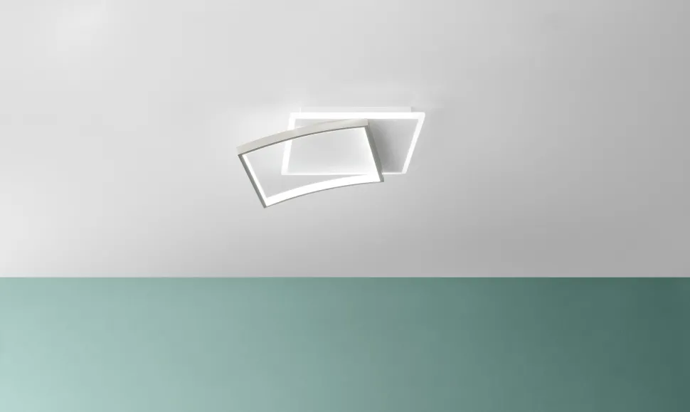 LED Deckenleuchte Weiß Silber 40 W 4800 lm L:42 cm