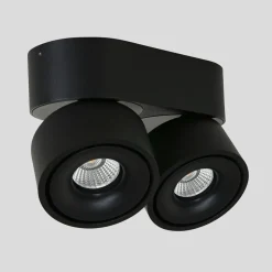 LED Deckenstrahler Metall Schwarz L:16,1 cm 2-flammig