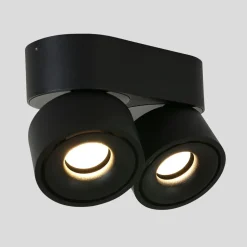 LED Deckenstrahler Metall Schwarz L:16,1 cm 2-flammig
