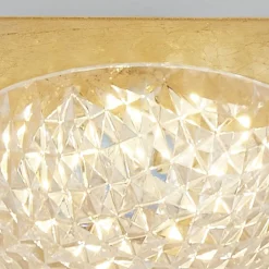 LED Einbaustrahler in Gold Metall B:18 cm 585 lm Decke