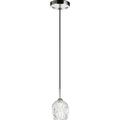 LED Hängelampe DARINA Nickel Ø11cm Pendelleuchte