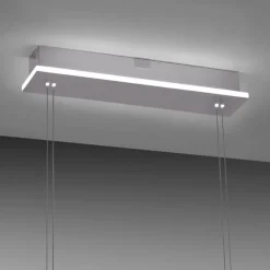 LED Hängelampe Glas in Stahl 108 cm 38 W Fernbedienung
