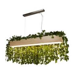 LED Hängelampe Metall Holz 1404 lm 115 cm lang wohnlich
