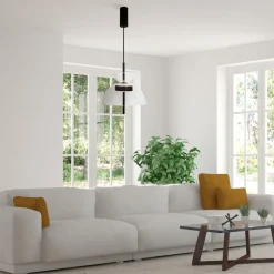 LED Hängeleuchte Glas Metall warmweißes Licht 3000 K