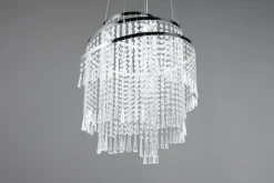 LED Hängeleuchte mit Fernbedienung dimmbar Chrom Acryl