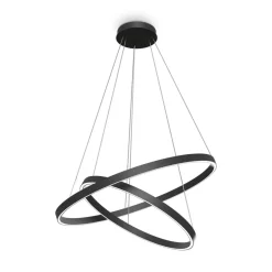 LED Kronleuchter Aluminium 3000 K warmweißes Licht rund