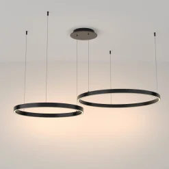 LED Kronleuchter Aluminium 3000 K warmweißes Licht rund