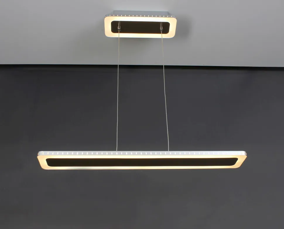 LED Pendelleuchte Aluminium Edelstahl Schwarz 3000 K